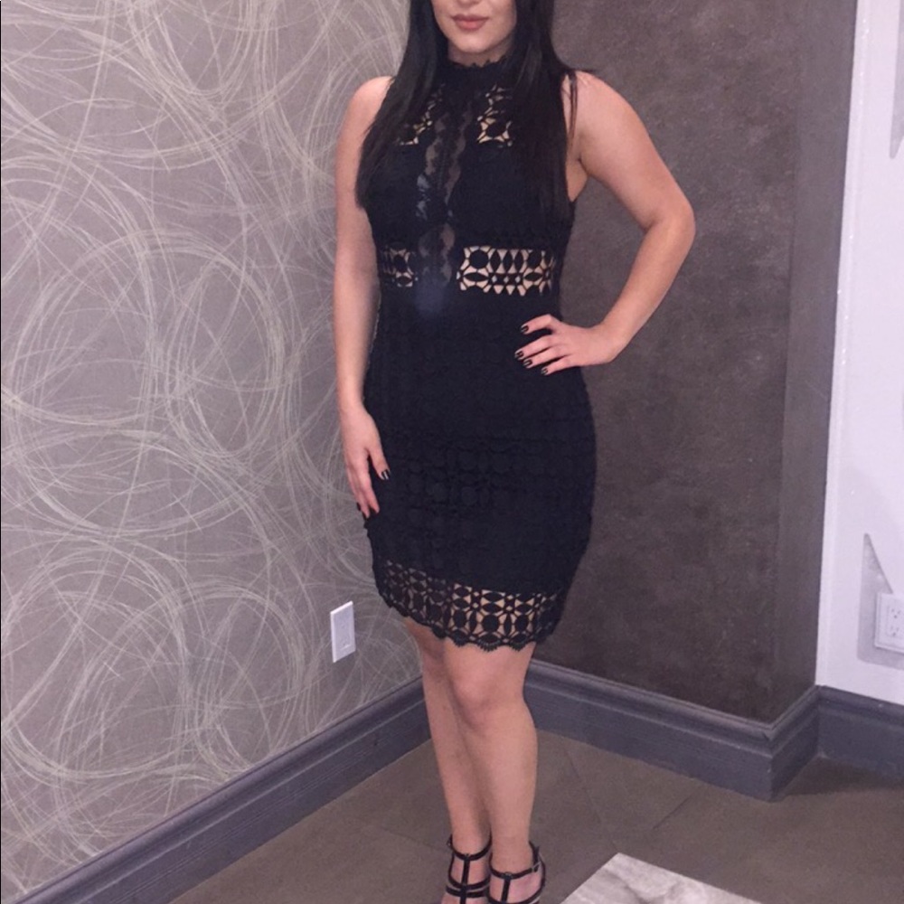 Black lace dress